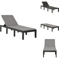 Sonnenliege mit Auflage Kunststoff Anthrazit - Sonnenliege - Gartenliege - Liege - Outdoor Möbel - Pool Accessoire Sonnenliege mit Auflage Kunststoff Anthrazit - Sonnenliege - Gartenliege - Liege - Outdoor Möbel - Pool Accessoire von VIDAXL