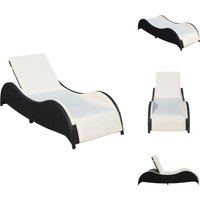 Sonnenliege mit Polsterauflage Poly Rattan Schwarz - Sonnenliege - Gartenmöbel - Rattan Möbel - Outdoor Möbel - Pool Lounge Chair von VIDAXL
