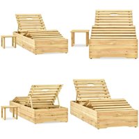 Vidaxl - Sonnenliege mit Tisch Grün Imprägniertes Kiefernholz - Sonnenliege - Gartenmöbel - Liege - Outdoor Möbel - Holzmöbel - Home & Living Vidaxl - Sonnenliege mit Tisch Grün Imprägniertes Kiefernholz - Sonnenliege - Gartenmöbel - Liege - Outdoor Möbel - Holzmöbel - Home & Living von VIDAXL