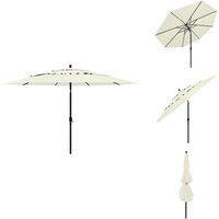 Sonnenschirm mit Aluminium-Mast 3-lagig Sandfarbe 3,5 m - Gartenschirm - Sonnenschirm - Strandschirm - Polyester - Aluminium Sonnenschirm mit Aluminium-Mast 3-lagig Sandfarbe 3,5 m - Gartenschirm - Sonnenschirm - Strandschirm - Polyester - Aluminium von VIDAXL