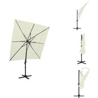 Sonnenschirm mit Aluminium-Mast 4-lagig Sandfarben 250x250 cm - Sonnenschirm - Gartenschirm - Terrassenüberdachung - Sonnenschutz - Polyester Sonnenschirm mit Aluminium-Mast 4-lagig Sandfarben 250x250 cm - Sonnenschirm - Gartenschirm - Terrassenüberdachung - Sonnenschutz - Polyester von VIDAXL