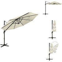 Sonnenschirm mit Aluminium-Mast 4-lagig Sandfarben 3x3 m - Sonnenschirm - Gartenschirm - Terrassenüberdachung - Sonnenschutz - Polyester Sonnenschirm mit Aluminium-Mast 4-lagig Sandfarben 3x3 m - Sonnenschirm - Gartenschirm - Terrassenüberdachung - Sonnenschutz - Polyester von VIDAXL