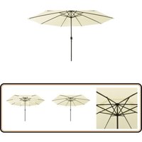 Sonnenschirm mit LED-Beleuchtung 400 cm Sandweiß - Gartenschirm - Sonnenschutz - Outdoor Möbel - led Beleuchtung - Patio Dekoration Sonnenschirm mit LED-Beleuchtung 400 cm Sandweiß - Gartenschirm - Sonnenschutz - Outdoor Möbel - led Beleuchtung - Patio Dekoration von VIDAXL