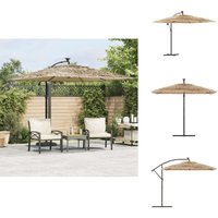 Sonnenschirm mit Stahlmast Braun 269x269x235 cm - Sonnenschirm - Gartenschirm - Outdoor Möbel - Sommergarten - Terrasse von VIDAXL