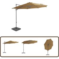 Sonnenschirm mit Tragbarem Sonnenschirmständer Taupe - Sonnencreme - Sonnenschirm - Gartenmöbel - Outdoor Möbel - Balkon Dekoration Sonnenschirm mit Tragbarem Sonnenschirmständer Taupe - Sonnencreme - Sonnenschirm - Gartenmöbel - Outdoor Möbel - Balkon Dekoration von VIDAXL