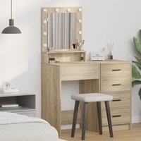 Schminktisch mit LED-Leuchten Sonoma Eiche, 50x41x135 cm Vidaxl Schminktisch mit LED-Leuchten Sonoma Eiche, 50x41x135 cm Vidaxl von VIDAXL