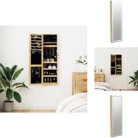 Spiegel-Schmuckschrank mit LED-Beleuchtung Wandmontage - Holzschreibtisch - Wandregal - Badezimmermöbel - Kosmetikspiegel - Schmuckaufbewahrung Spiegel-Schmuckschrank mit LED-Beleuchtung Wandmontage - Holzschreibtisch - Wandregal - Badezimmermöbel - Kosmetikspiegel - Schmuckaufbewahrung von VIDAXL
