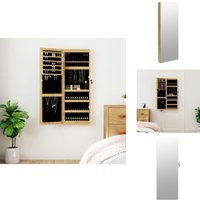 Spiegel-Schmuckschrank mit LED-Beleuchtung Wandmontage - Holzschreibtisch - Wandregal - Badezimmermöbel - Kosmetikspiegel - Schmuckaufbewahrung Spiegel-Schmuckschrank mit LED-Beleuchtung Wandmontage - Holzschreibtisch - Wandregal - Badezimmermöbel - Kosmetikspiegel - Schmuckaufbewahrung von VIDAXL