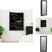 Spiegel-Schmuckschrank mit LED-Beleuchtung Wandmontage Schwarz - Spiegel-Schmuckschrank - Schmuckaufbewahrung - LED Beleuchtung - Kosmetikspiegel Spiegel-Schmuckschrank mit LED-Beleuchtung Wandmontage Schwarz - Spiegel-Schmuckschrank - Schmuckaufbewahrung - LED Beleuchtung - Kosmetikspiegel von VIDAXL