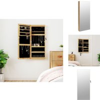 Vidaxl - Spiegel-Schmuckschrank mit LED-Beleuchtung Wandmontage - Spiegel-Schmuckschrank - Schmuckaufbewahrung - led Beleuchtung - Kosmetikspiegel von VIDAXL