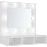 Spiegelschrank mit LED,Bad Hängeschrank Weiß 60x31,5x62 cm vidaXL von BONNEVIE