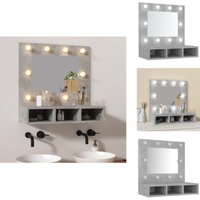 Vidaxl - Spiegelschrank mit led Betongrau 60x31,5x62 cm - Spiegelschrank - LED-Spiegel - Badezimmermöbel - Wandmontage - Kommodenschrank von VIDAXL