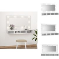 Vidaxl - Spiegelschrank mit led Hochglanz-Weiß 90x31,5x62 cm - Spiegelschrank - led Beleuchtung - Badezimmermöbel - Wandmontage - Holzmöbel Vidaxl - Spiegelschrank mit led Hochglanz-Weiß 90x31,5x62 cm - Spiegelschrank - led Beleuchtung - Badezimmermöbel - Wandmontage - Holzmöbel von VIDAXL