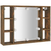 Spiegelschrank mit led Räuchereiche 76x15x55 cm - Vidaxl Spiegelschrank mit led Räuchereiche 76x15x55 cm - Vidaxl von VIDAXL