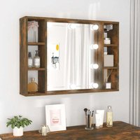 Spiegelschrank mit led Räuchereiche 76x15x55 cm - Vidaxl Spiegelschrank mit led Räuchereiche 76x15x55 cm - Vidaxl von VIDAXL