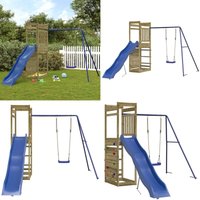 Spielturm Imprägniertes Kiefernholz - Holzspielplatz - Spielturm - Kiefernholz - Rutsche - Schaukel - Home & Living von VIDAXL