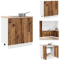 Spülenunterschrank Altholz-Optik 80x46x81,5 cm Holzwerkstoff - Spülenunterschrank - Spülenunterschränke - Küchenschrank - Küchenmöbel von VIDAXL