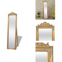 Vidaxl - Standspiegel im Barock-Stil 160x40 cm Golden - Barockstil Spiegel - Wandspiegel - Dekorative Spiegel - Goldene Spiegel - Wohnzimmer Spiegel von VIDAXL