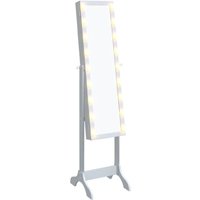 Standspiegel mit led Weiß 34x37x146 cm - Vidaxl Standspiegel mit led Weiß 34x37x146 cm - Vidaxl von VIDAXL