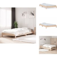 Vidaxl - Stapelbett 100x200 cm Massivholz Kiefer - Holzbett - Kiefernholzbett - Stapelbett - Gästebett - Minimalistisches Bett von VIDAXL