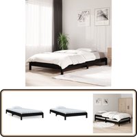 Vidaxl - Stapelbett Schwarz 75x190 cm Massivholz Kiefer - Holzbett - Kiefernholzbett - Stapelbett - Doppelbett - Gästebett von VIDAXL