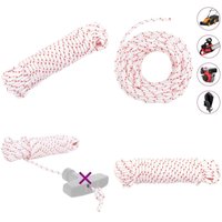 Starterseil Weiß und Rot Ø4 mm 10 m Nylon - Vidaxl von VIDAXL