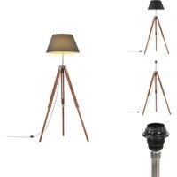Stativlampe Honigbraun und Schwarz Teak Massivholz 141 cm - Retro-Lampe - Stehlampe - Wohnzimmer Dekoration - Tischleuchte - Holzlampe Stativlampe Honigbraun und Schwarz Teak Massivholz 141 cm - Retro-Lampe - Stehlampe - Wohnzimmer Dekoration - Tischleuchte - Holzlampe von VIDAXL