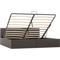 Stauraumbett Hydraulisch Grau Kunstleder 180×200 cm Vidaxl von VIDAXL