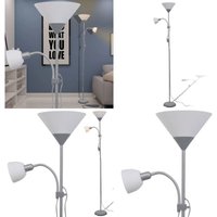 Vidaxl - Stehlampe Grau - Stehlampe - Moderne Beleuchtung - Wohnzimmer Dekoration - led Stehlampe - Leselampe - Home & Living Vidaxl - Stehlampe Grau - Stehlampe - Moderne Beleuchtung - Wohnzimmer Dekoration - led Stehlampe - Leselampe - Home & Living von VIDAXL