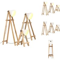 Vidaxl - Stehlampen 3 Stk. Weiß E27 Mango Massivholz - Vintage Lampe - Stehlampe Set - Holzstelenleuchte - Industrielle Deko - Wohnzimmerlampe von VIDAXL