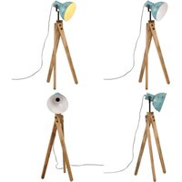 Stehleuchte 25 W Blau 45x45x120 cm E27 - Stehlampe - Industrielle Beleuchtung - Wohnraumleuchte - Mangoholz - Metallleuchten - Home & Living Stehleuchte 25 W Blau 45x45x120 cm E27 - Stehlampe - Industrielle Beleuchtung - Wohnraumleuchte - Mangoholz - Metallleuchten - Home & Living von VIDAXL