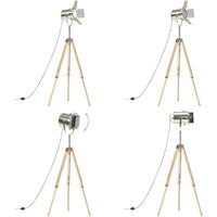 Stehleuchte Dreibein Massivholz Mango 140 cm - Stehlampe - Vintage Lampe - Holzhilfe - Wohnzimmer Dekoration - Industrielampen - Home & Living von VIDAXL