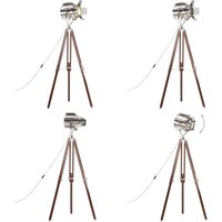 Stehleuchte Dreibein Massivholz Mango 180 cm - Vintage Lampe - Stehlampe Wohnzimmer - Holzsäule - Dreibeinständer - Industrielampen - Home & Living von VIDAXL