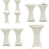 Stehtischhussen 4 Stk. ø 80 cm Creme Stretch - Tischdecke - Tischdecken - Home & Living - Creme von VIDAXL