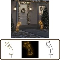 Sternschnuppe mit Erdspießen und 80 LEDs 62 cm - Weihnachtsdeko - Stern - Sternschnuppe - Outdoor Beleuchtung - Indoor Beleuchtung von VIDAXL