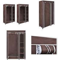 Stoffschränke 2 Stk. Braun - Faltschrank - Kleiderschrank - Garderobe - Stauraum - Textilkleiderschrank - Home & Living Stoffschränke 2 Stk. Braun - Faltschrank - Kleiderschrank - Garderobe - Stauraum - Textilkleiderschrank - Home & Living von VIDAXL