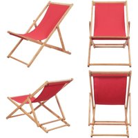 Vidaxl - Strandstuhl Klappbar Stoff und Massivholz Rot - Campingstuhl - Strandstuhl - Gartenstuhl - Holzstuhl - Faltbarer Stuhl - Home & Living Vidaxl - Strandstuhl Klappbar Stoff und Massivholz Rot - Campingstuhl - Strandstuhl - Gartenstuhl - Holzstuhl - Faltbarer Stuhl - Home & Living von VIDAXL