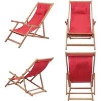 Strandstuhl Klappbar Stoff und Massivholz Rot - Campingstuhl - Strandstuhl - Gartenstuhl - Holzstuhl - Faltbarer Stuhl - Home & Living Strandstuhl Klappbar Stoff und Massivholz Rot - Campingstuhl - Strandstuhl - Gartenstuhl - Holzstuhl - Faltbarer Stuhl - Home & Living von VIDAXL