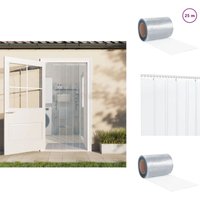 Streifenvorhang Rolle pvc 3 mm x 300 mm 25 m - pvc Streifenvorhang - Raumabgrenzung - Transparenter Vorhang - Türvorhang - Industrievorhang Streifenvorhang Rolle pvc 3 mm x 300 mm 25 m - pvc Streifenvorhang - Raumabgrenzung - Transparenter Vorhang - Türvorhang - Industrievorhang von VIDAXL