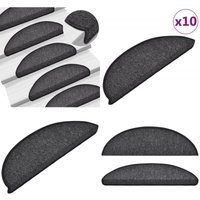 Stufenmatten 10 Stk. 56x17x3 cm Anthrazit - Stufenmatte - Treppenmatte - Treppenschutz - Anti-Rutschmatte - Polypropylen Matte - Home & Living von VIDAXL