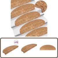 Stufenmatten 10 Stk. 65x21x4 cm Beige - Stufenmatten - Treppenmatten - Treppenschutz - Rutschfeste Matte - PP Matten Stufenmatten 10 Stk. 65x21x4 cm Beige - Stufenmatten - Treppenmatten - Treppenschutz - Rutschfeste Matte - PP Matten von VIDAXL