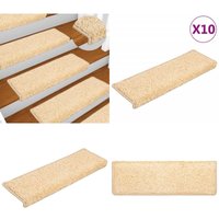 Stufenmatten 10 Stk. 65x21x4 cm Braun - Stufenmatte - Treppenmatte - Treppenschutz - Rutschfeste Matte - Teppich Für Treppen - Home & Living von VIDAXL