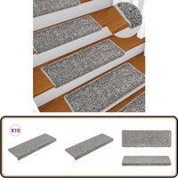 Stufenmatten 10 Stk. 65x21x4 cm Grau - Stufenmatte - Treppenmatte - Treppenschutz - Rutschfeste Matte - Teppich Für Treppen Stufenmatten 10 Stk. 65x21x4 cm Grau - Stufenmatte - Treppenmatte - Treppenschutz - Rutschfeste Matte - Teppich Für Treppen von VIDAXL