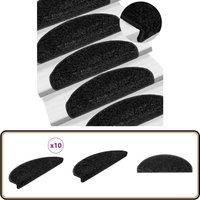Stufenmatten 10 Stk. 65x21x4 cm Schwarz - Stufenmatte - Treppenmatte - Treppenschutz - Treppenteppich - Rutschfeste Matte Stufenmatten 10 Stk. 65x21x4 cm Schwarz - Stufenmatte - Treppenmatte - Treppenschutz - Treppenteppich - Rutschfeste Matte von VIDAXL
