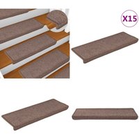 Stufenmatten 15 Stk. 65x21x4 cm Braun - Stufenmatte - Treppenmatte - Treppenläufer - Trittsicherheit - Rutschfeste Matte - Home & Living Stufenmatten 15 Stk. 65x21x4 cm Braun - Stufenmatte - Treppenmatte - Treppenläufer - Trittsicherheit - Rutschfeste Matte - Home & Living von VIDAXL