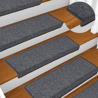 vidaXL Stufenmatten 15 Stk. 65x21x4 cm Grau und Schwarz von VIDAXL