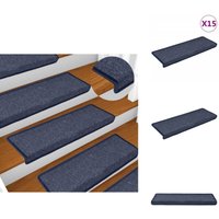 Stufenmatten 15 Stk. 65x21x4 cm Grau und Blau - Stufenmatte - Treppenmatte - Trittsicherheit - Rutschfeste Matte - Treppenläufer Stufenmatten 15 Stk. 65x21x4 cm Grau und Blau - Stufenmatte - Treppenmatte - Trittsicherheit - Rutschfeste Matte - Treppenläufer von VIDAXL