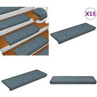 Stufenmatten 15 Stk. 65x21x4 cm Grün - Stufenmatte - Treppenmatte - Treppenläufer - Rutschfeste Matte - Dekorative Treppenmatte - Home & Living von VIDAXL