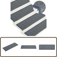 Stufenmatten 15 Stk. 65x21x4 cm Lila und Blau - Stufenmatte - Treppenmatte - Trittsicherheit - Rutschfeste Matte - Teppich Für Treppen von VIDAXL