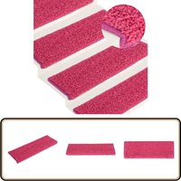 Stufenmatten 15 Stk. 65x21x4 cm Rosa - Stufenmatte - Treppenmatte - Treppenläufer - Rutschfeste Matte - Teppich Für Treppen von VIDAXL